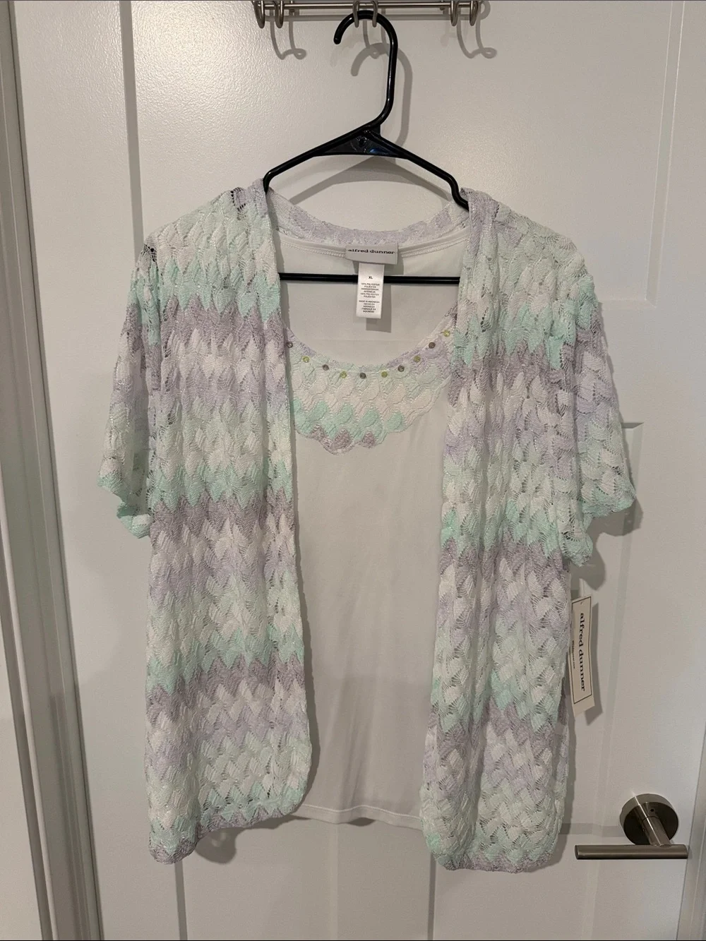 NWT Lightweight Pastel Knit Cardigan Set with Matching Shell